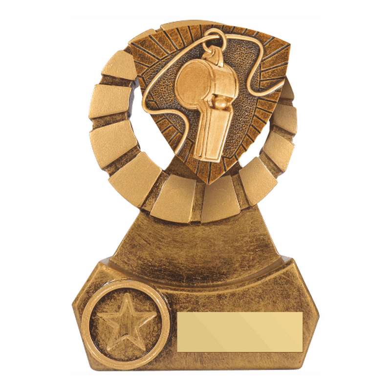 Antique Gold Resin Whistle Award 140mm – Ant Gold