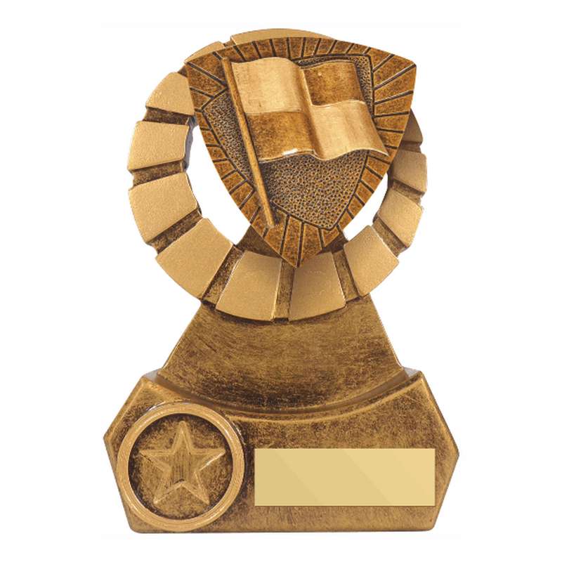 Antique Gold Resin Official Flag Award 140mm – Ant Gold