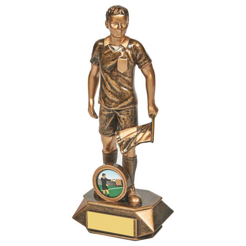 Antique Gold Assistant Referee Resin Trophy 200mm – Ant Gold
