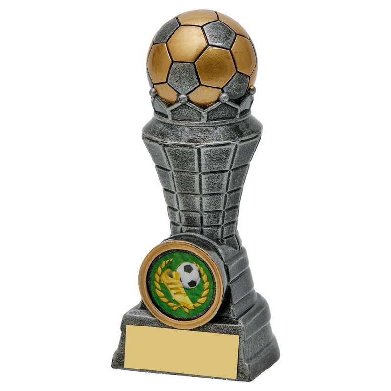 Antique Silver Resin Football Tower Trophy 110mm – Ant Silver