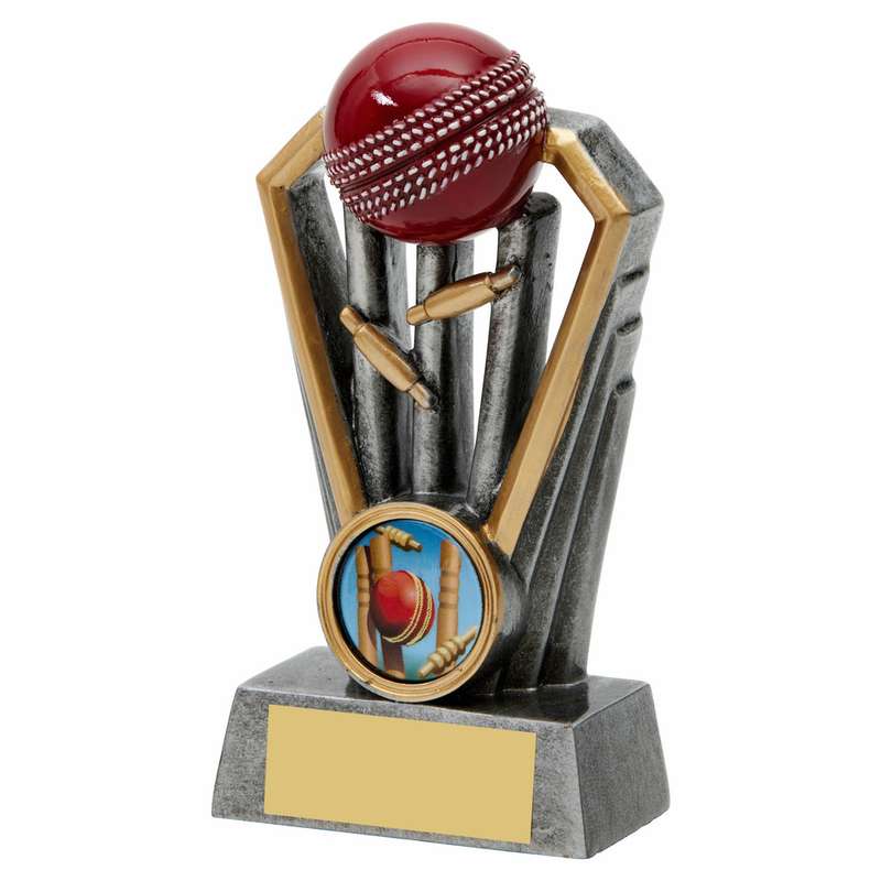 Antique Silver Cricket Resin Trophy 125mm – Ant Silver