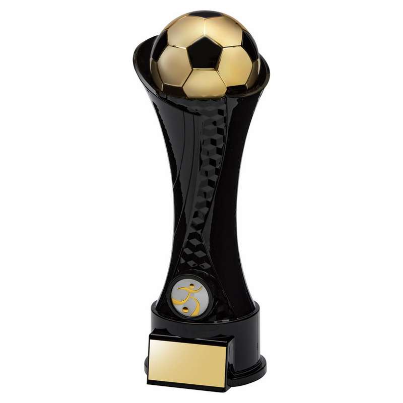 Golden Ball, Black “Cloak” Football Tower Trophy 160mm – Black