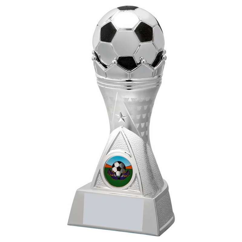 Silver “Crown” Football Award 180mm – Silver