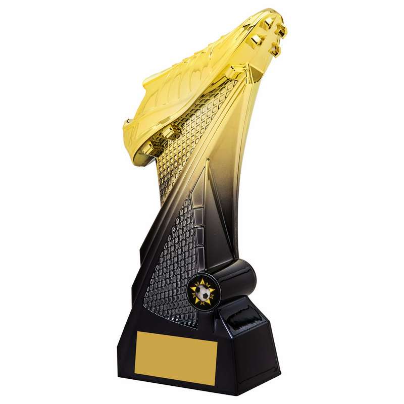 2 Tone Gold/Black Velocity Football Boot Trophy 200mm – Gold/Black