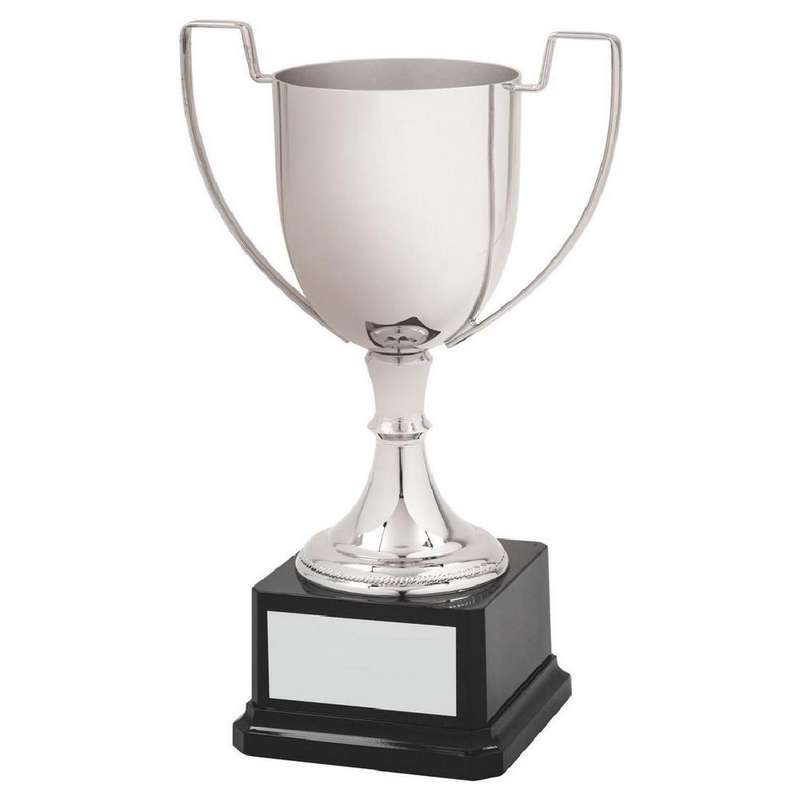 Contemporary Nickel Plated Cup 160mm – Silver