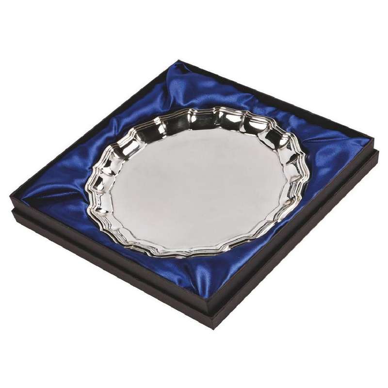 Nickel Plated Salver (In Presentation Case) 150mm – Silver