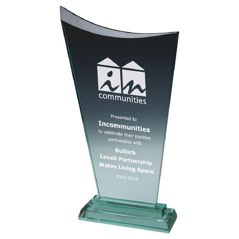 Premium Jade Glass Award (In Presentation Case) 250mm – Jade