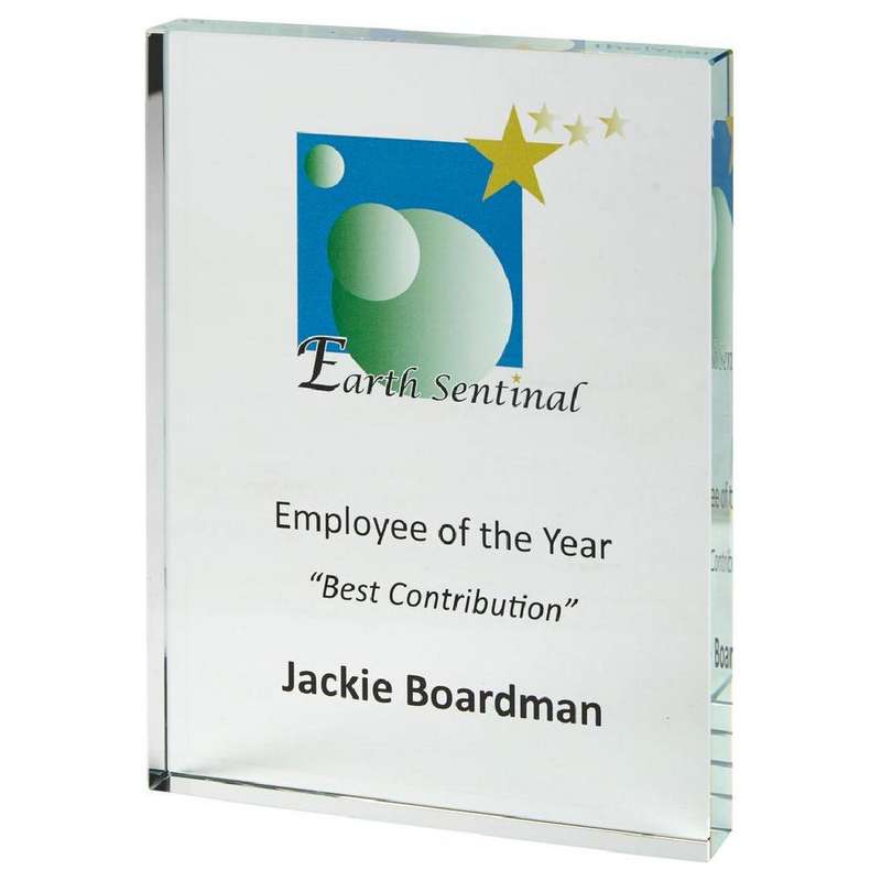 Crystal Block Award for Colour Printing (In Presentation Case) 160mm – Clear