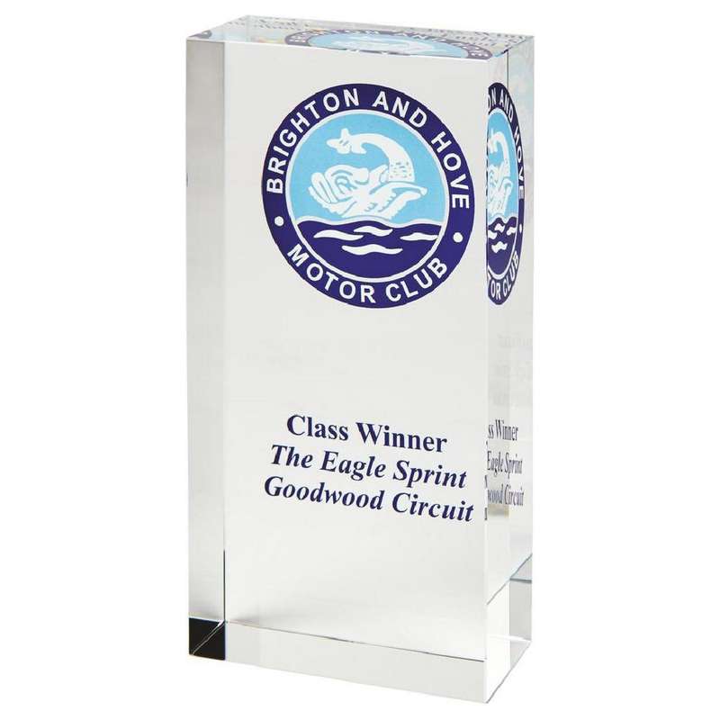 Crystal Block Award for Colour Printing (In Pres Case) 160mm – Clear