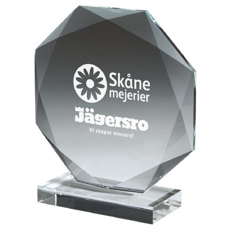 Crystal Octagon Award (In Presentation Case) 165mm – Clear