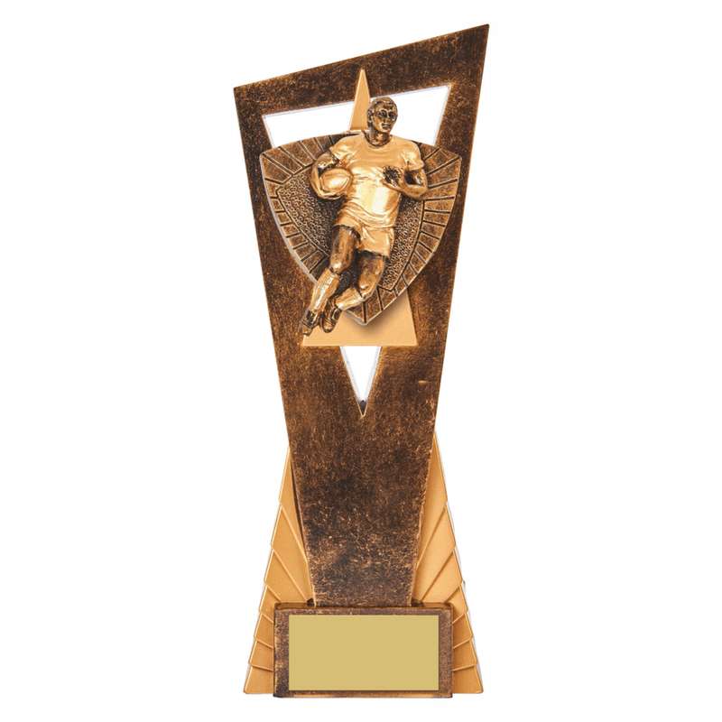 Antique Gold Edge Rugby Player Male Award 230mm – Ant Gold