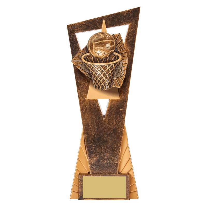 Antique Gold Edge Netball Award 230mm – Ant Gold