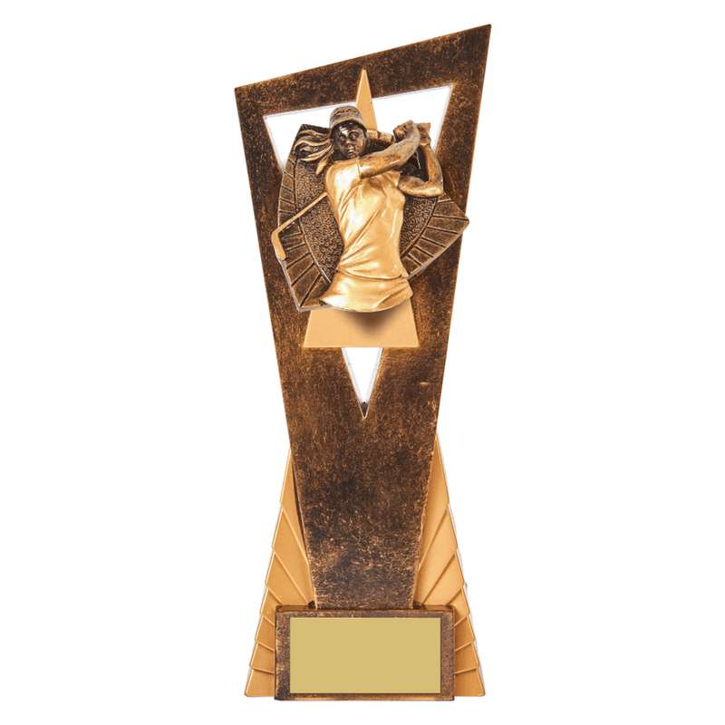 Antique Gold Edge Female Golf Award 230mm – Ant Gold