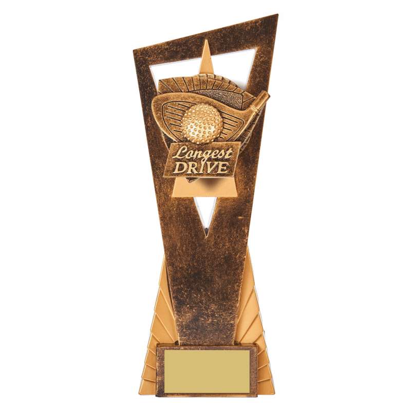 Antique Gold Edge Golf Longest Drive Award 230mm – Ant Gold