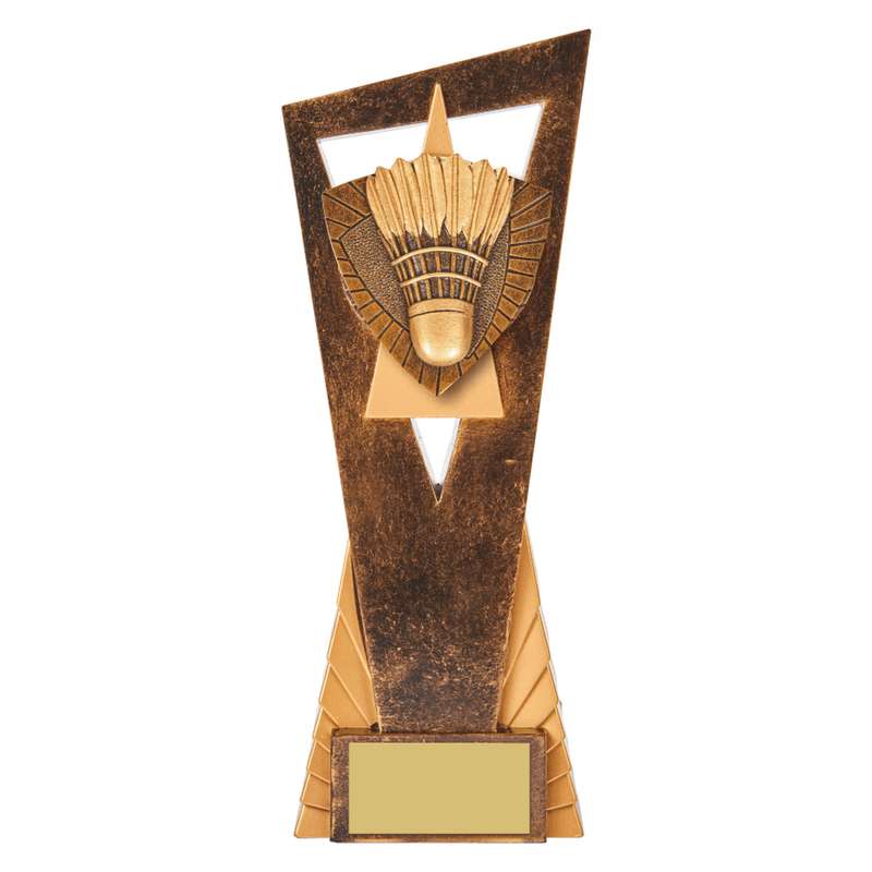 Antique Gold Edge Badminton Award 230mm – Ant Gold