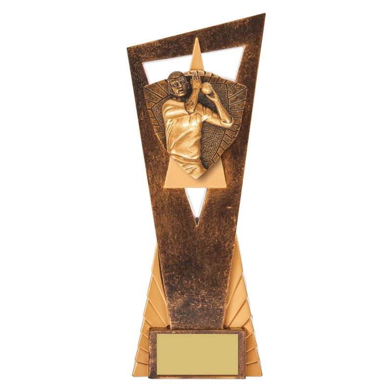 Antique Gold Edge Cricket Bowler Award 230mm – Ant Gold