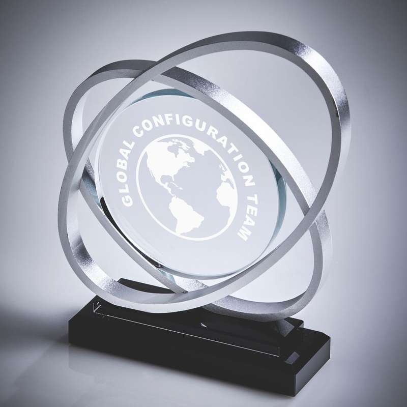 Glass and Aluminium Award – Silver 200mm – Clear