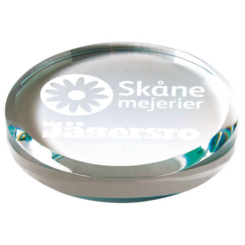 Round Glass Paperweight (In Presentation Case) 95mm – Clear