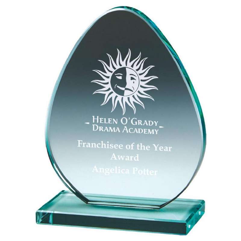 Jade Glass Stand Award 140mm – Jade