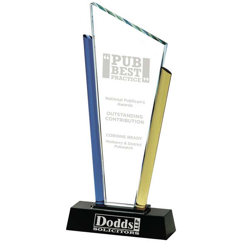 Tri-Colour Glass Awards 245mm – Clear