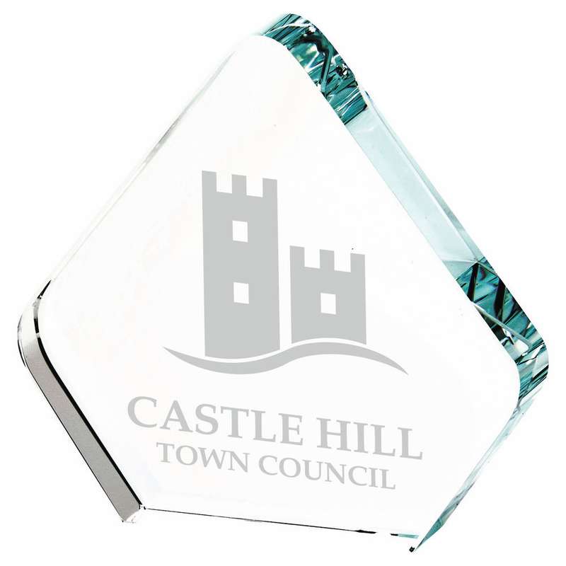 Clear Glass Mini Point Shape Award 80mm – Clear
