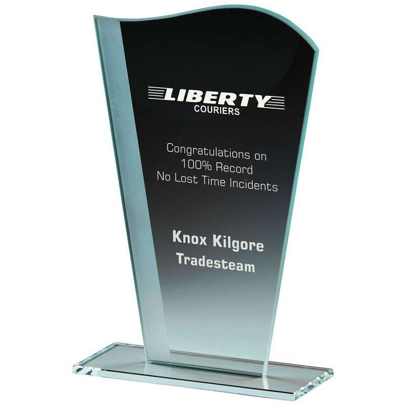 Wave Jade Glass Award 165mm – Clear