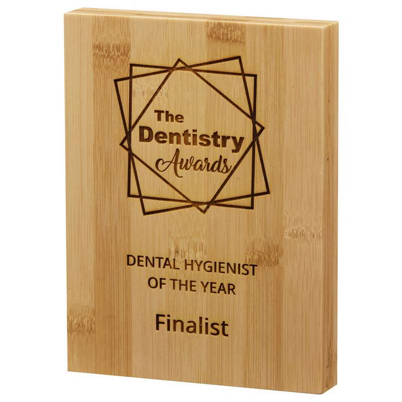 Rectangle Bamboo Plaque 160mm – Light Oak