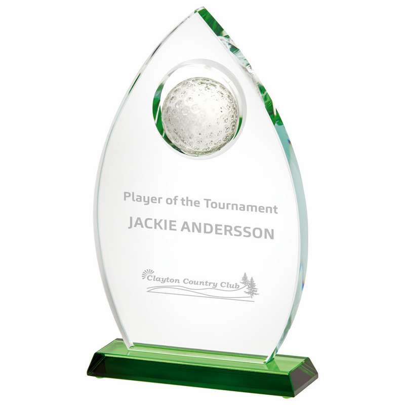 Green Golf Glass Award 190mm – Green