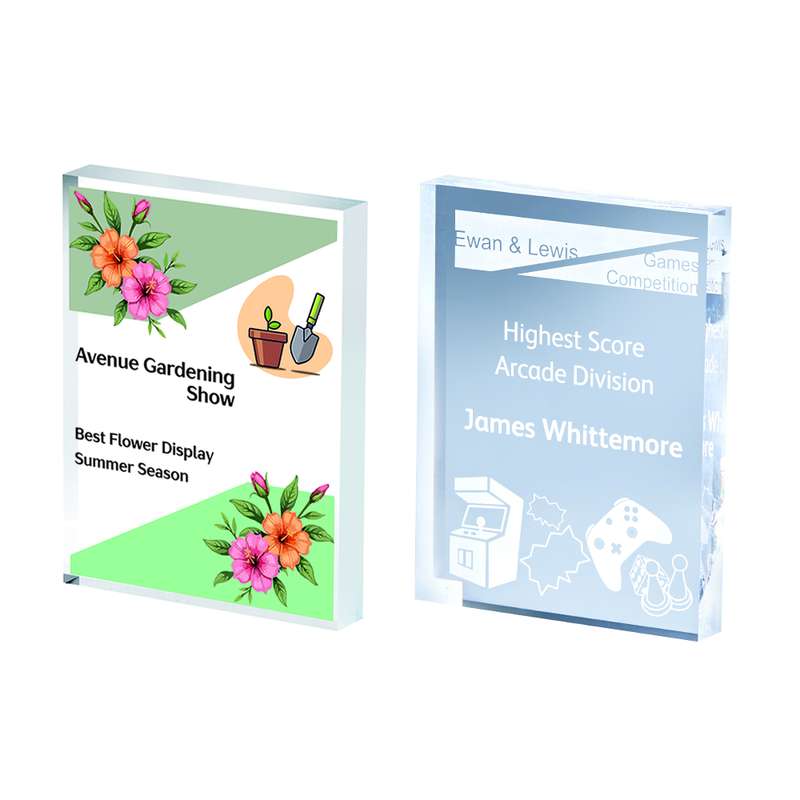 Acrylic Tombstone Award 140mm – Clear