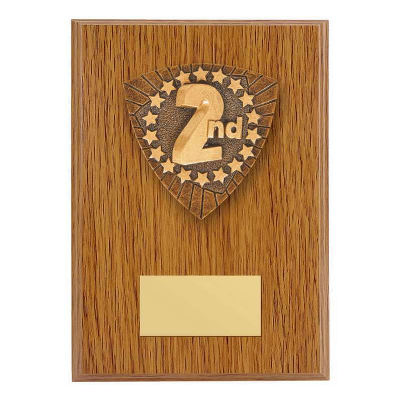 Wood Plaque with Resin 2nd Trim 150mm – Light Oak