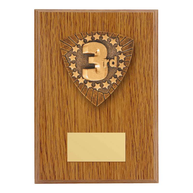 Wood Plaque with Resin 3rd Trim 150mm – Light Oak