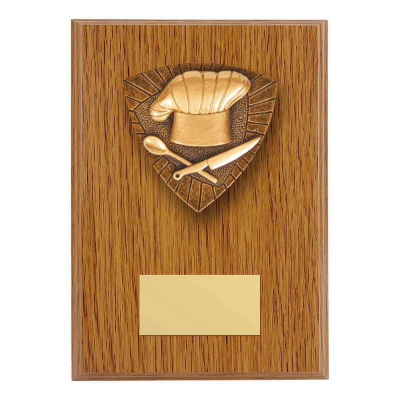 Wood Plaque with Resin Baking/Cooking Trim 150mm – Light Oak