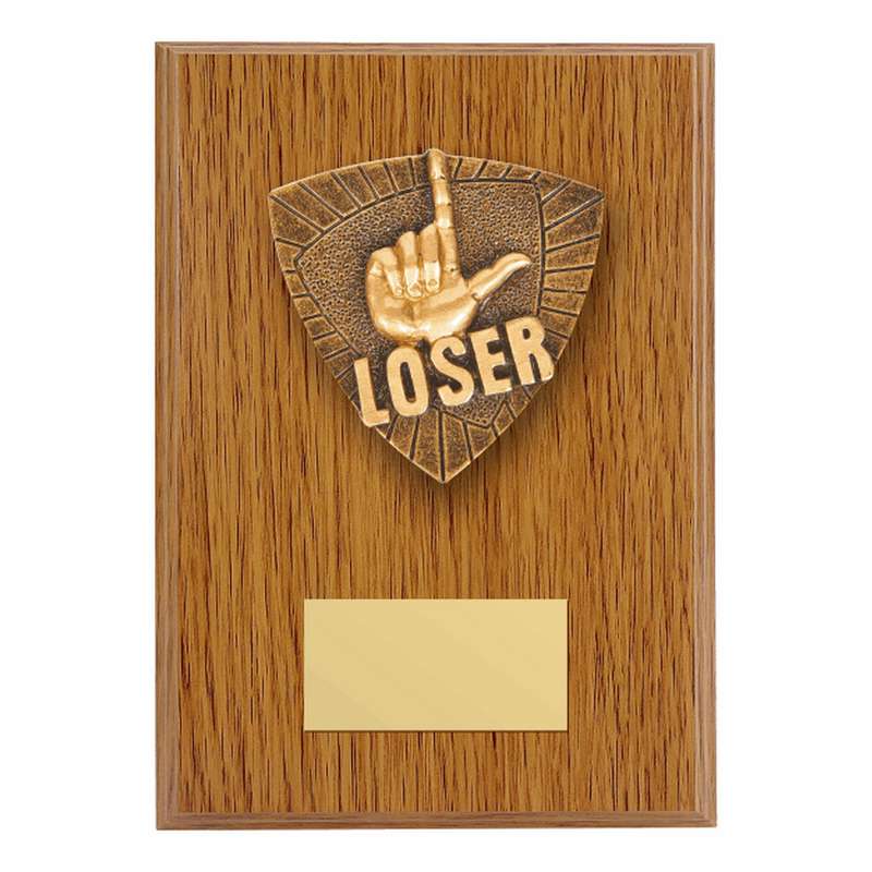 Wood Plaque with Resin Loser Trim 150mm – Light Oak
