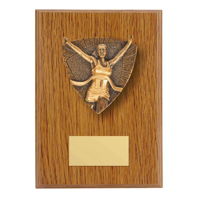 Wood Plaque with Resin Female Runner Trim 150mm – Light Oak