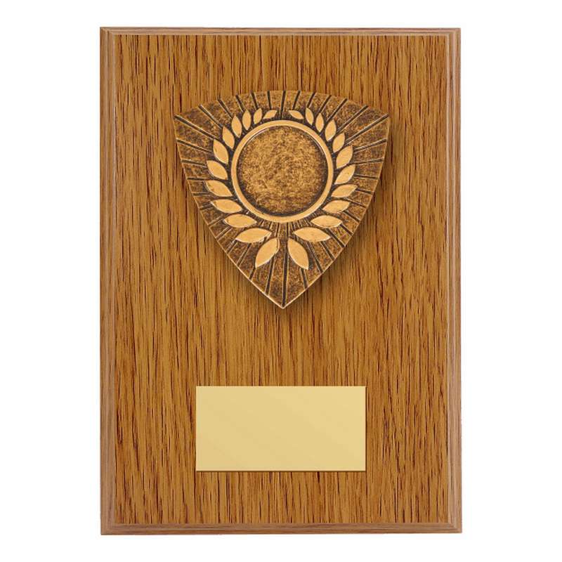 Wood Plaque with Resin Wreath Adapter Trim 150mm – Light Oak