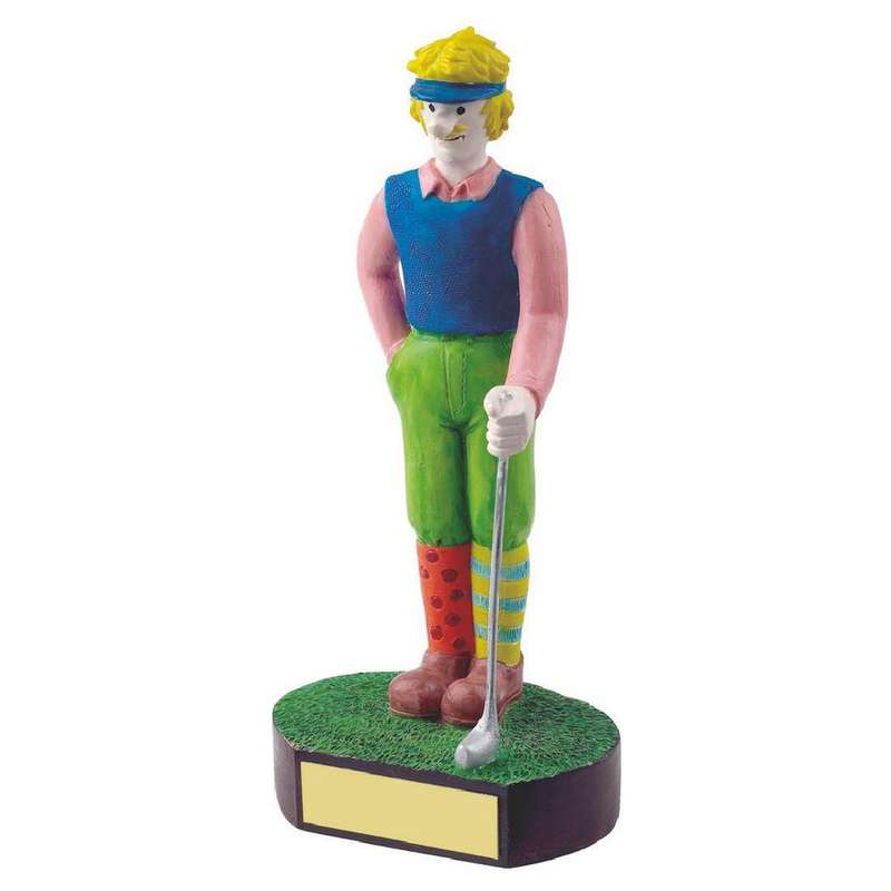 Male Golfer Novelty Golf Trophy 180mm – Multicoloured