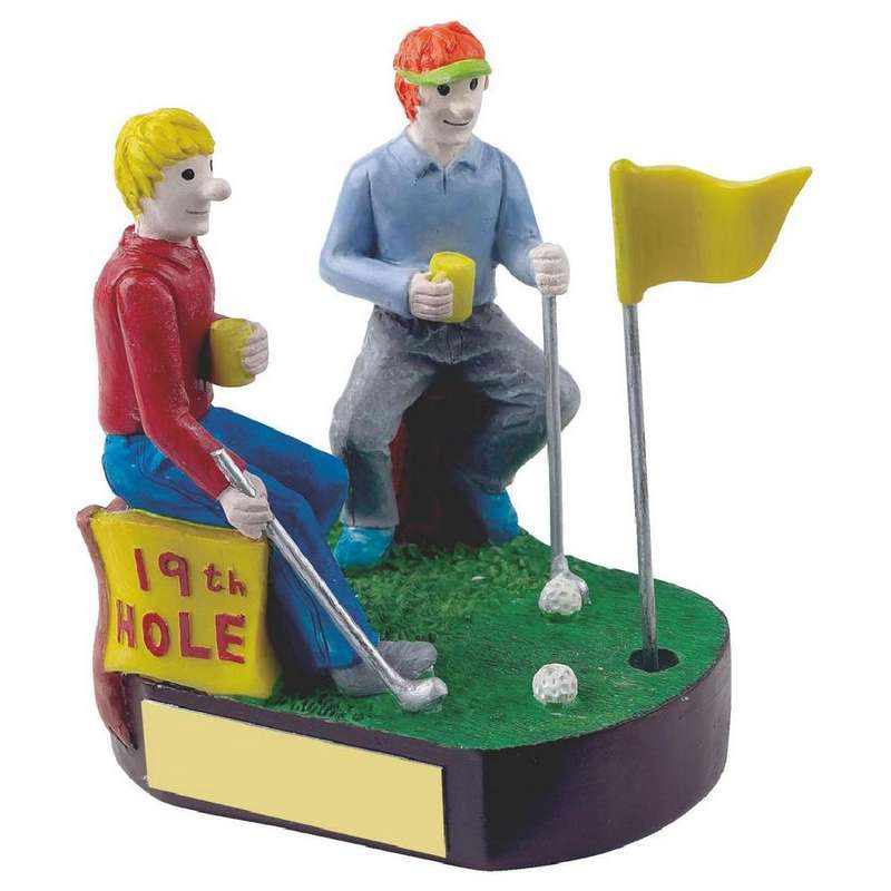 19th Hole Novelty Golf Trophy 110mm – Multicoloured