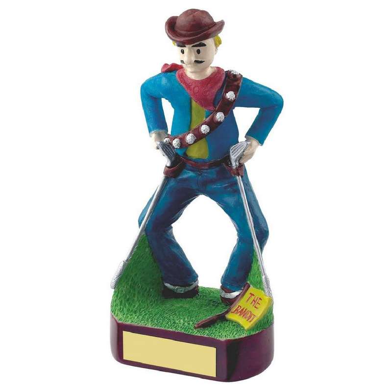 The Bandit Novelty Golf Trophy 180mm – Multicoloured