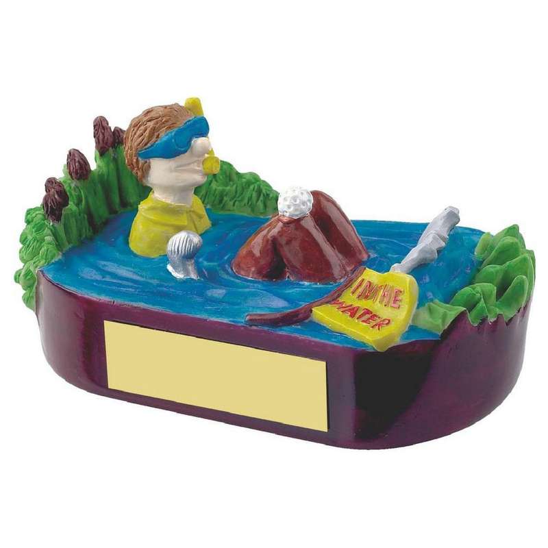 In the Water Novelty Golf Trophy 60mm – Multicoloured