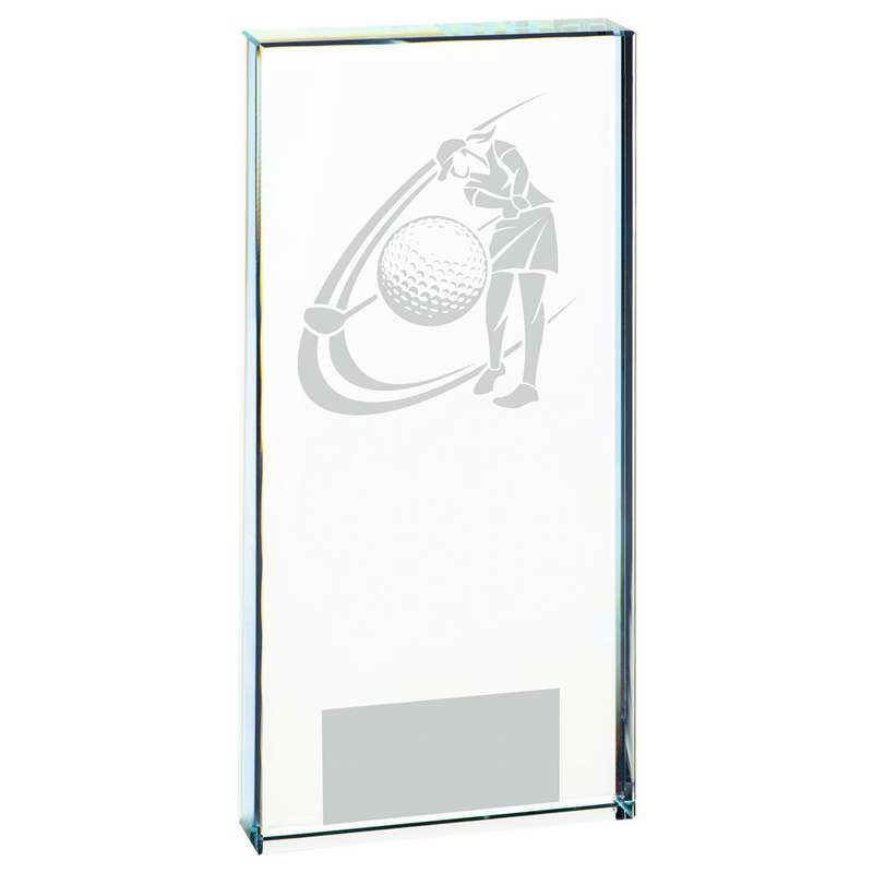 Clear Glass Golf Award – Female 140mm – Clear