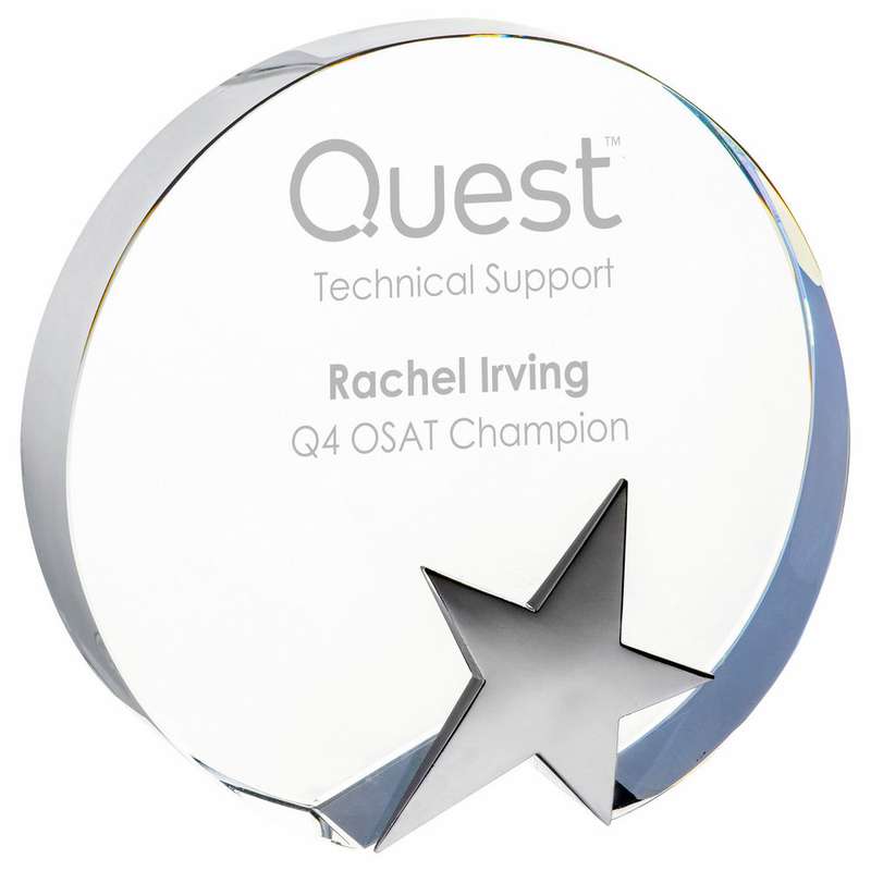 Circular Silver Star Award 145mm – Clear