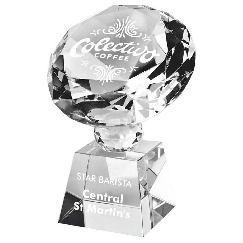 Crystal Diamond Award (In Presentation Case) 100mm – Clear