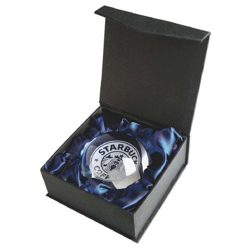 Crystal Paperweight (In Presentation Case) 80mm – Clear