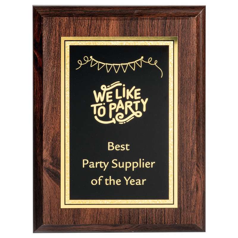 Presentation Corporate Plaque 230mm – Dark Wood