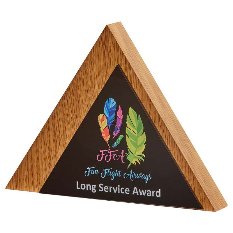 Wood Plaque with Laminate Front 120mm – Light Oak